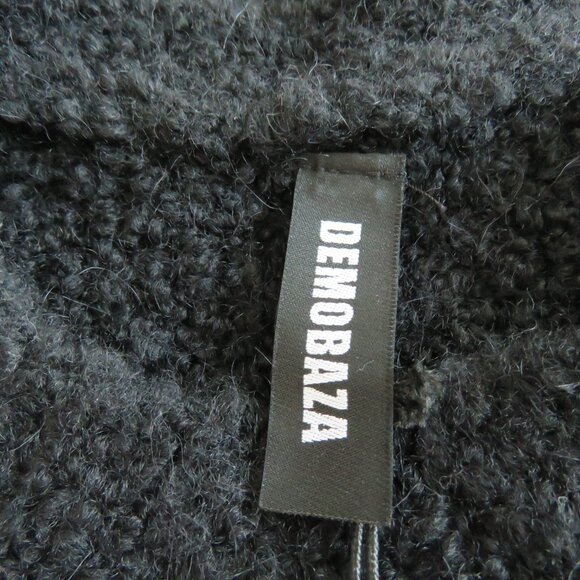 DEMOBAZA Nasma Black Knit Sweater Top Unisex Goth Ninja Futurist Utilitarian S - Picture 14 of 16